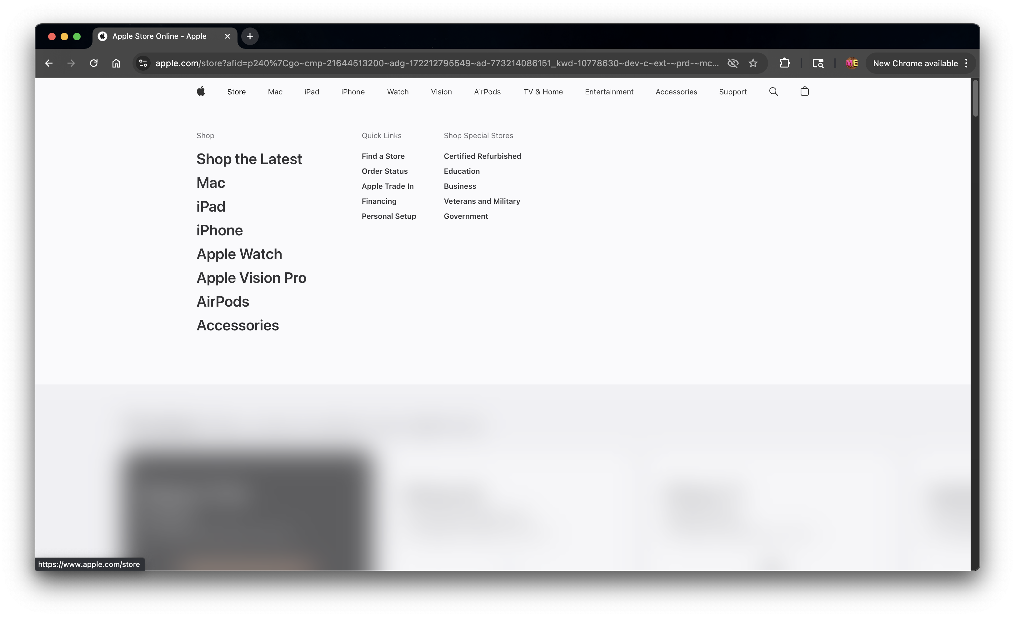 apple navigation open