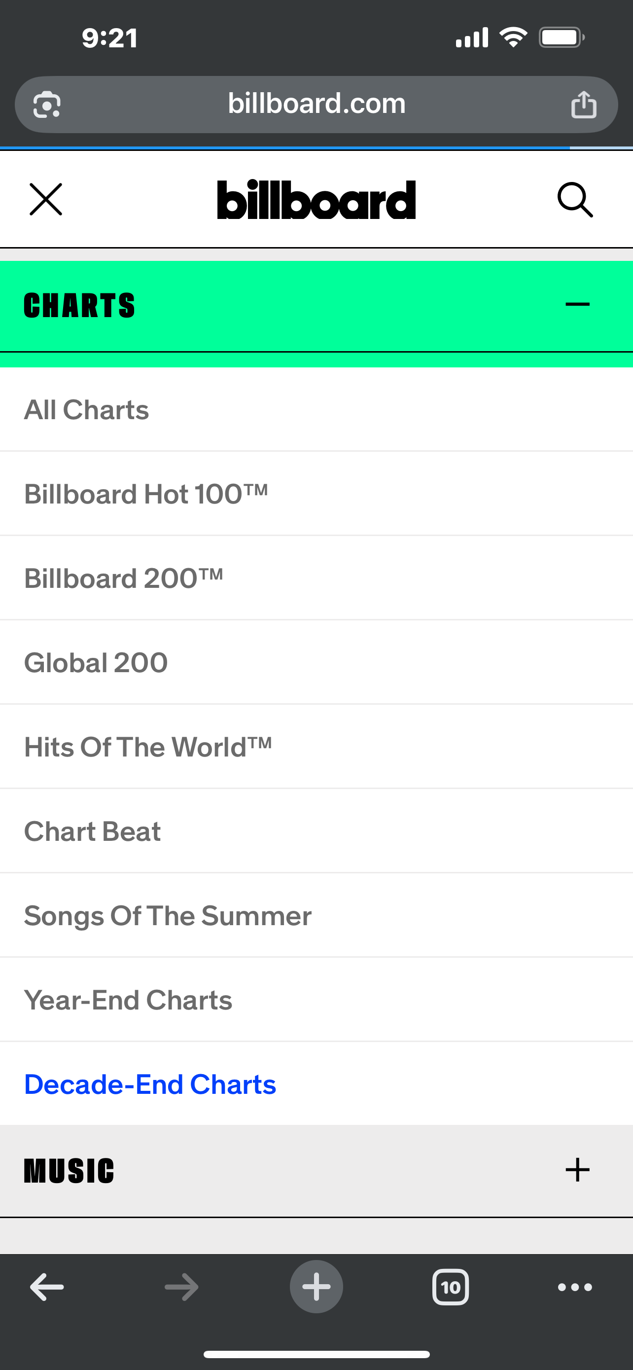 billboard navigation open